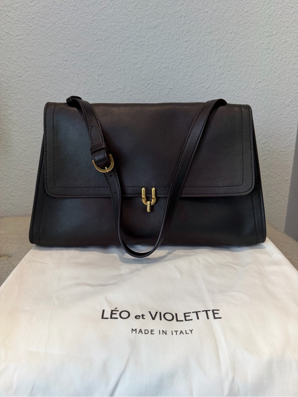 Leo Et Violette Le Soft Laurence Nappa Black Lambskin Leather